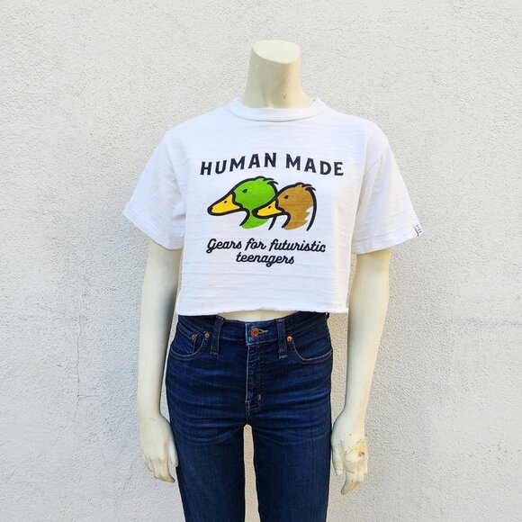 HUMAN MADE "Gears for Futuristic Teenagers" Duck Crop Tee - Picture 1 of 7